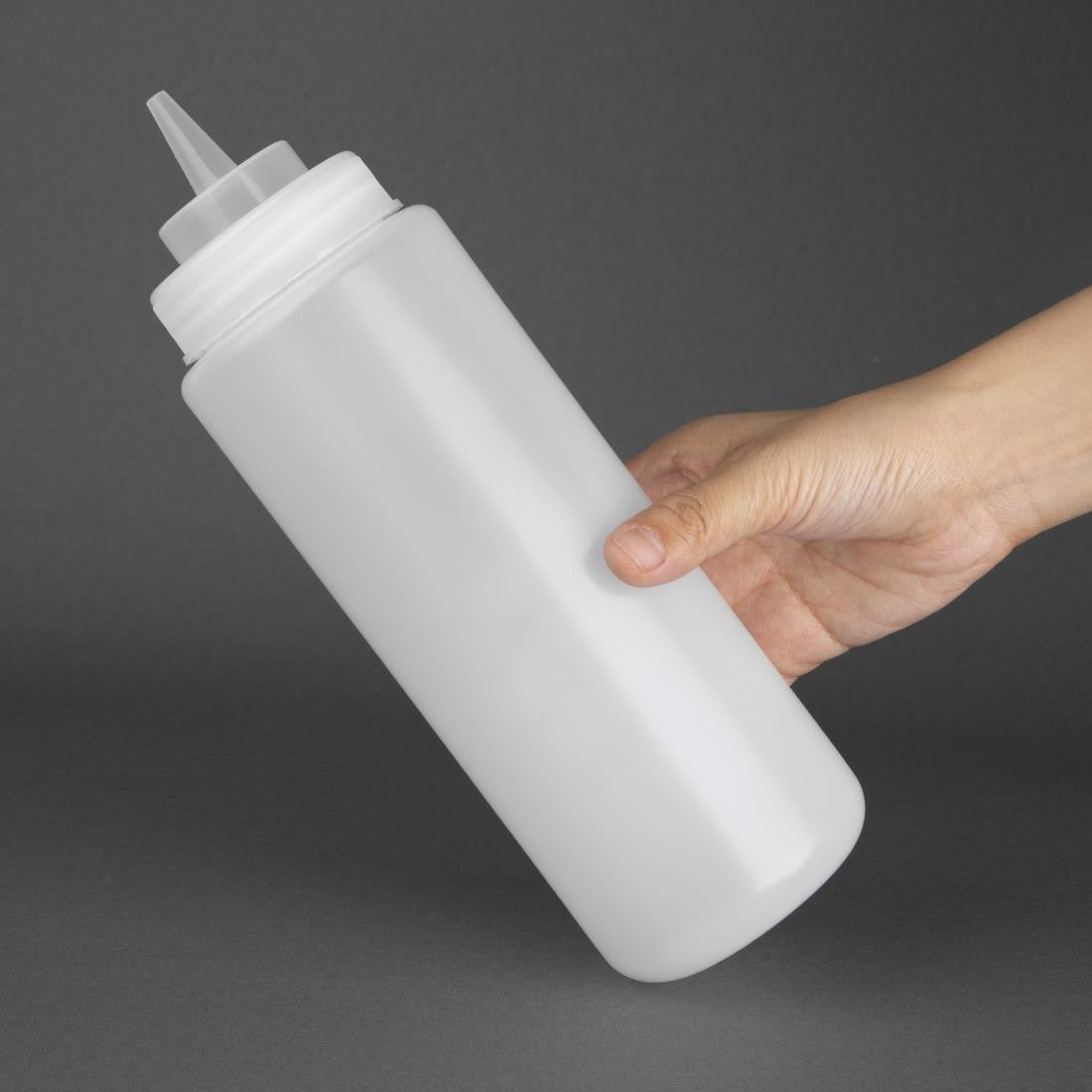 Vogue Clear Wide Neck Squeeze Sauce Bottle 32oz E093