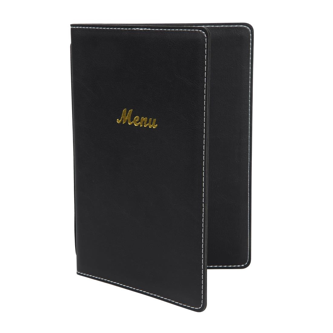 Olympia Faux Leather Menu Cover A5 Black E223