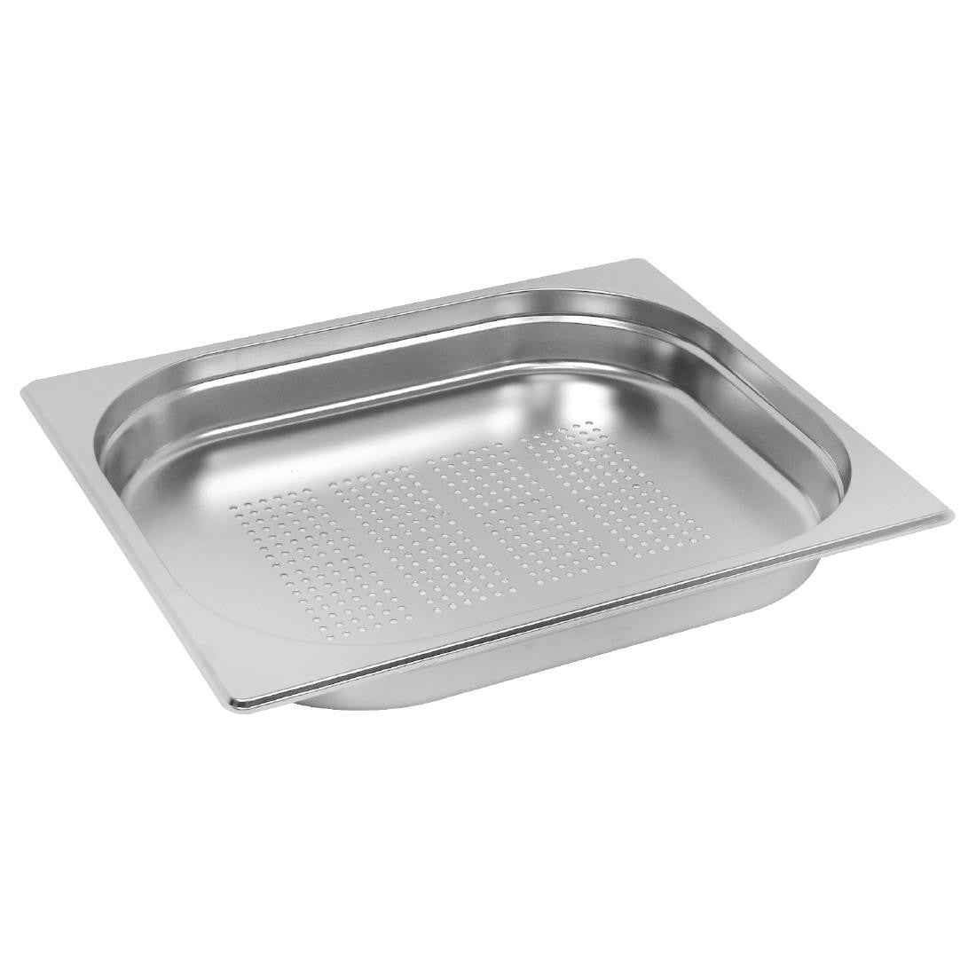 Vogue Stainless Steel Perforated 1/2 Gastronorm Tray 40mm E698