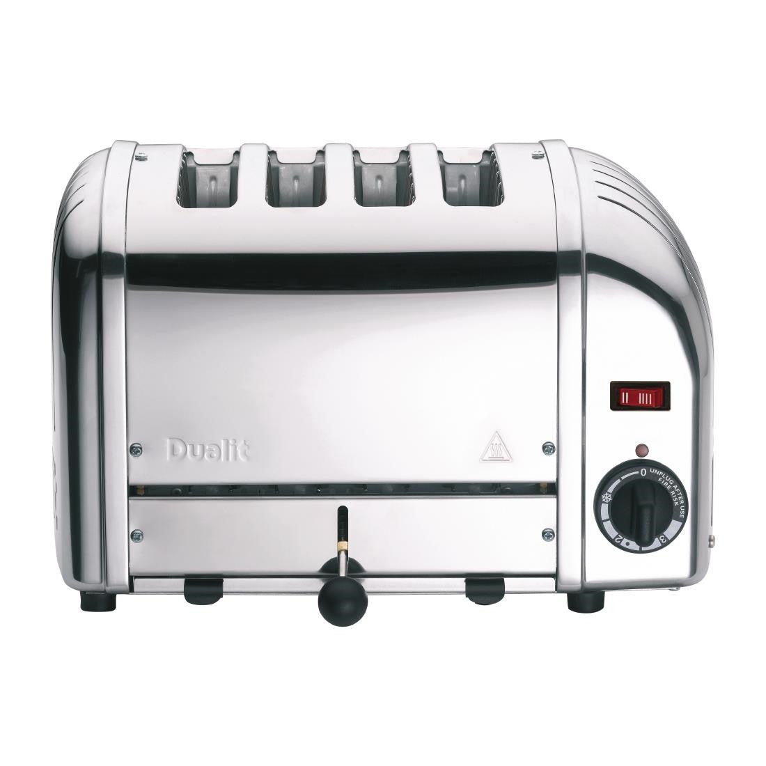 Front of Dualit 4 Slice Vario Toaster.