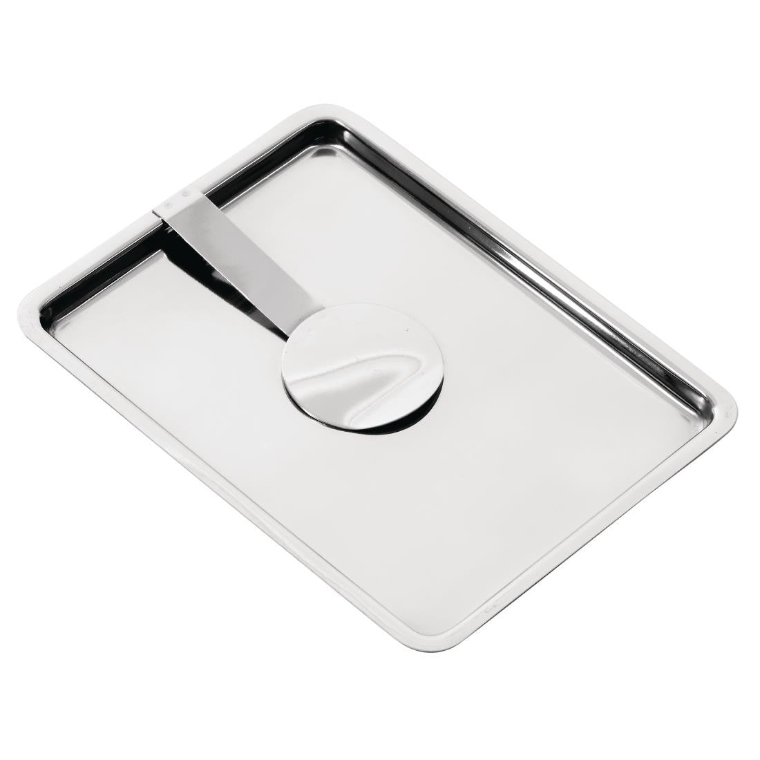 Olympia Curved Stainless Steel Tip Tray With Bill Clip F979