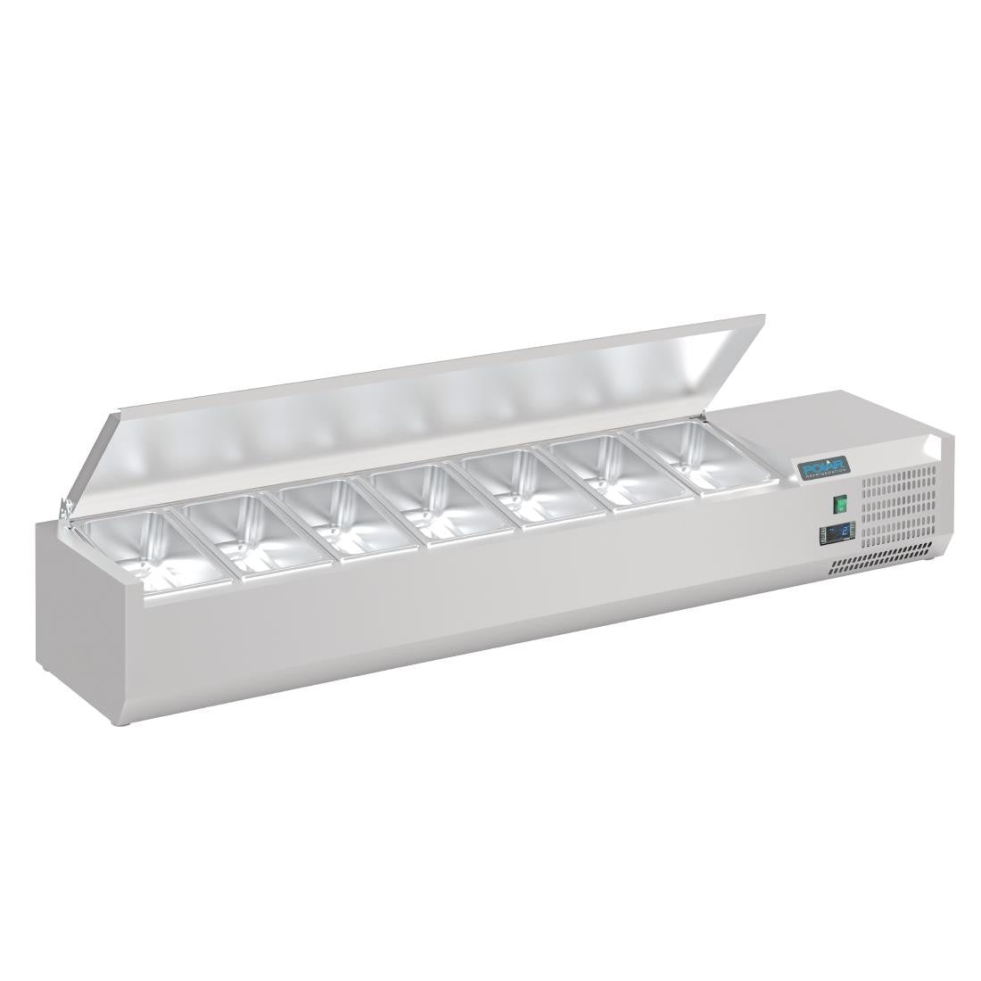 Polar G-Series Countertop Prep Fridge with Lid 7x 1/4GN FA855