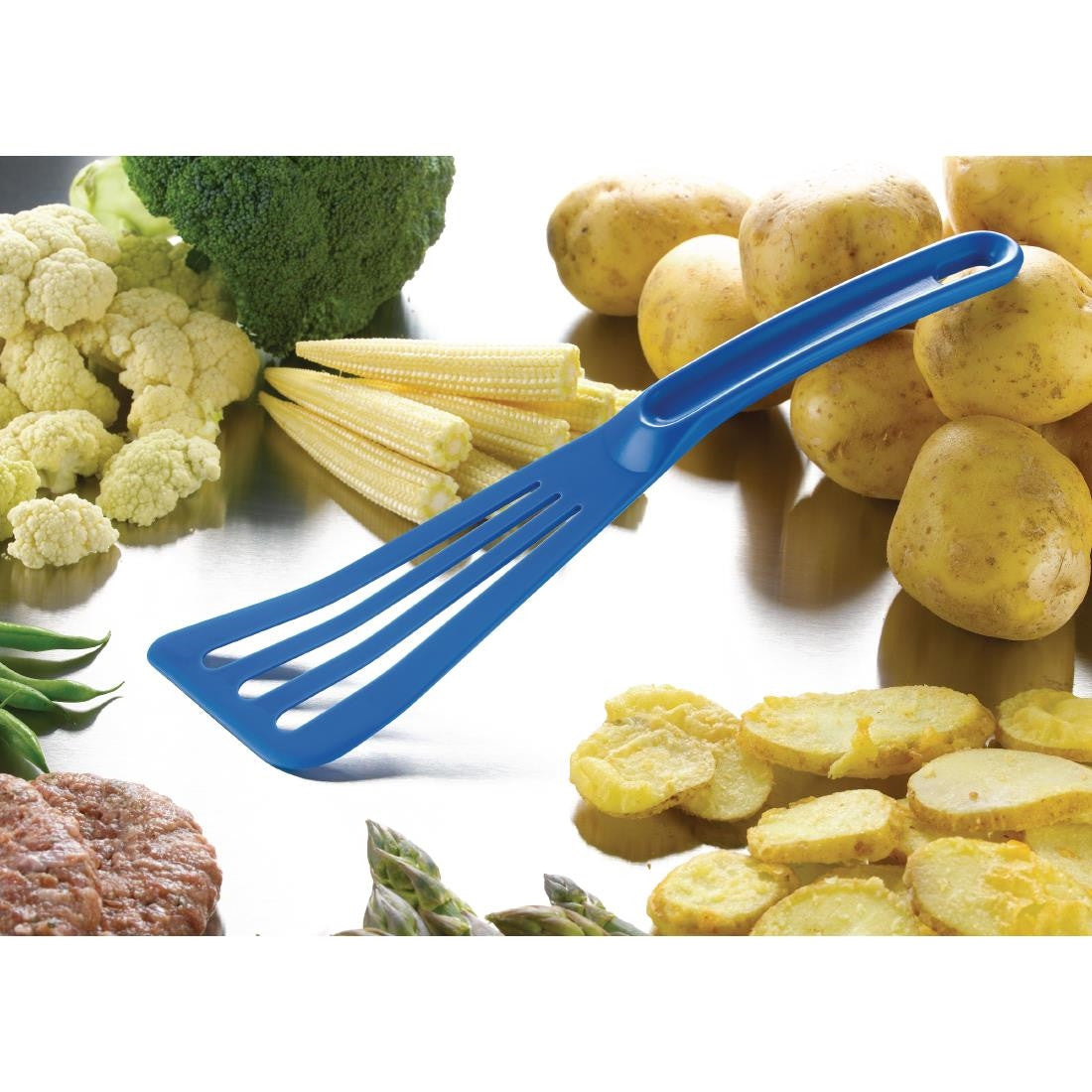 Matfer Bourgeat Pelton Exoglass Spatula 12" Blue FA966