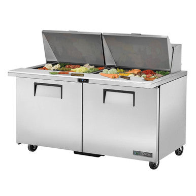 True Double Door Prep Counter Fridge TSSU-60-24M-B-ST FB003