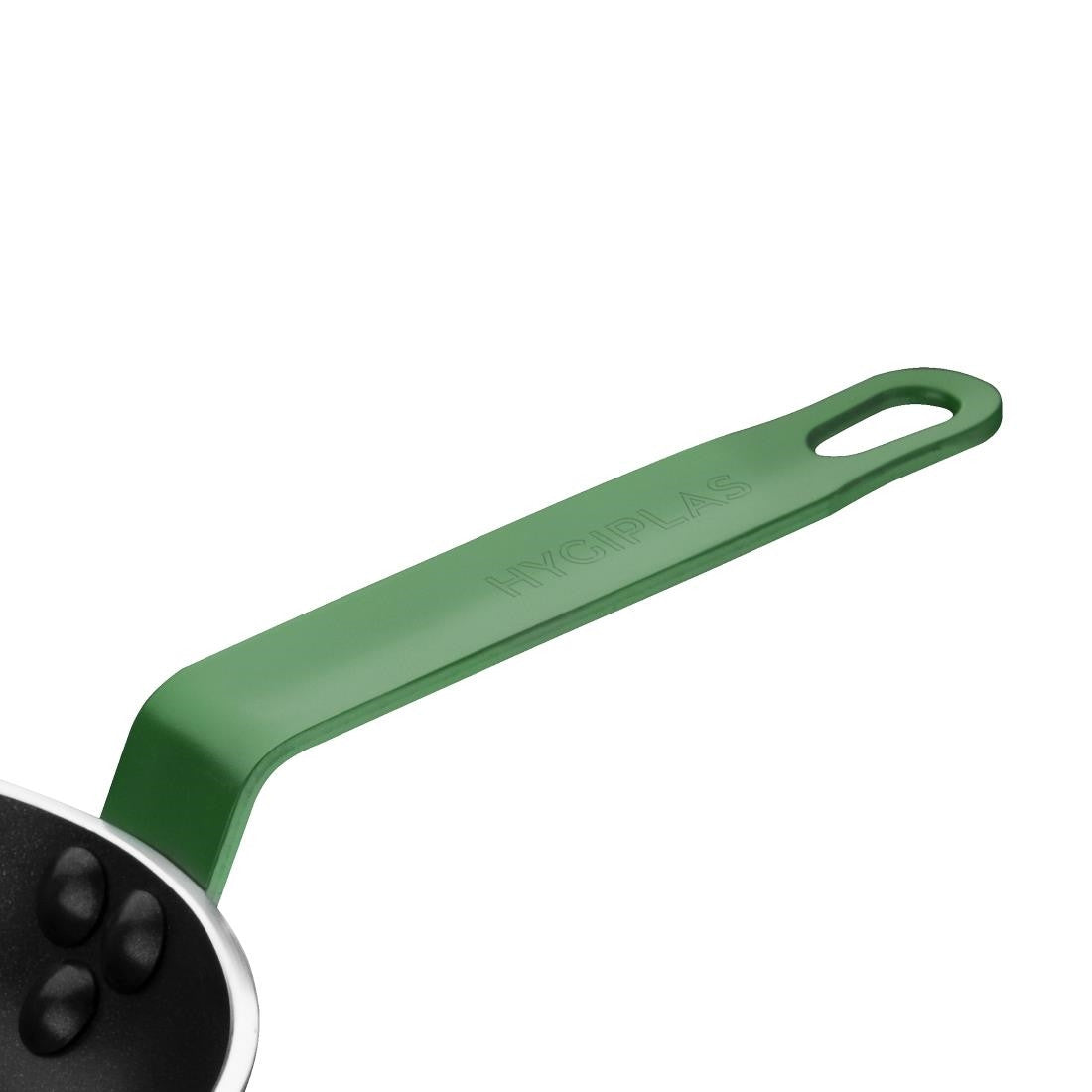 Hygiplas Non-Stick Teflon Aluminium Platinum Plus Frying Pan with Green Handle 200mm FB470