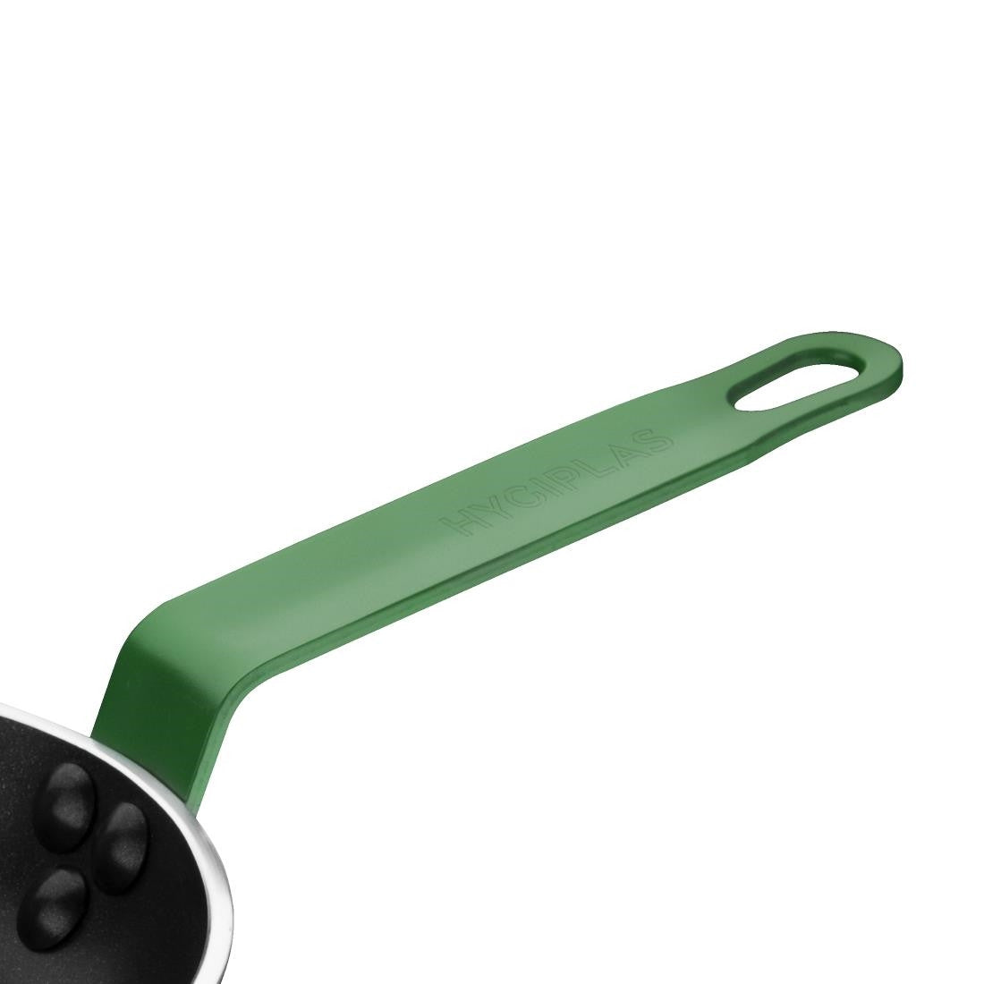 Hygiplas Non-Stick Teflon Aluminium Platinum Plus Frying Pan with Green Handle 240mm FB471