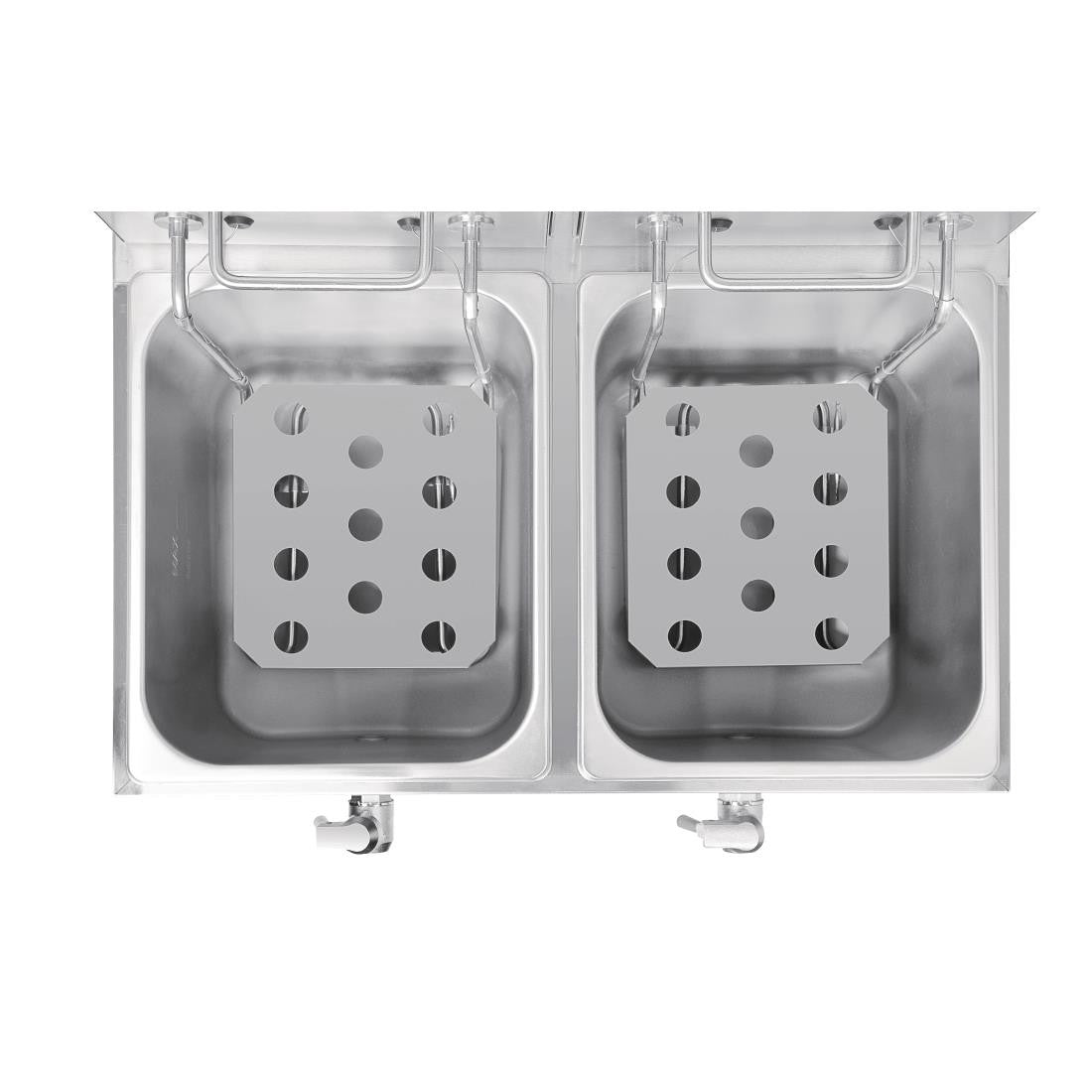 Buffalo Twin Tank Twin Basket 2x8Ltr Countertop Fryer with Timers 2x2.9kW FC375