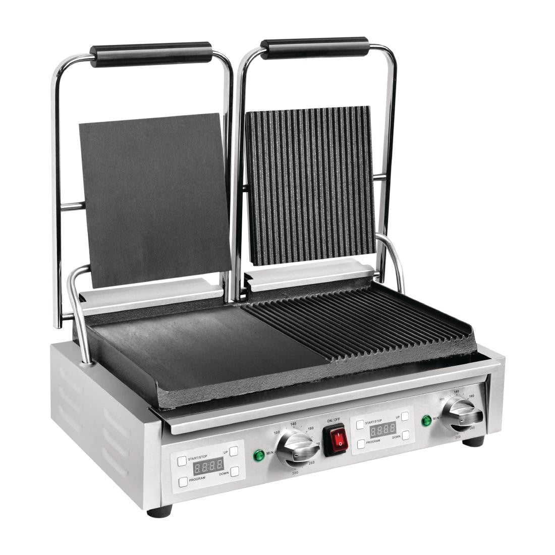 Buffalo Double Half Ribbed Contact Grill FC386