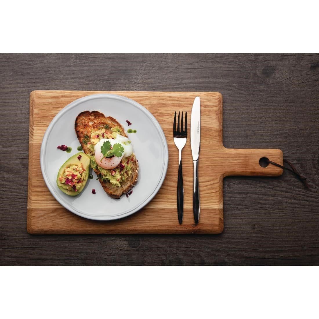 Olympia Oak Wood Handled Wooden Board Large 350mm GM261
