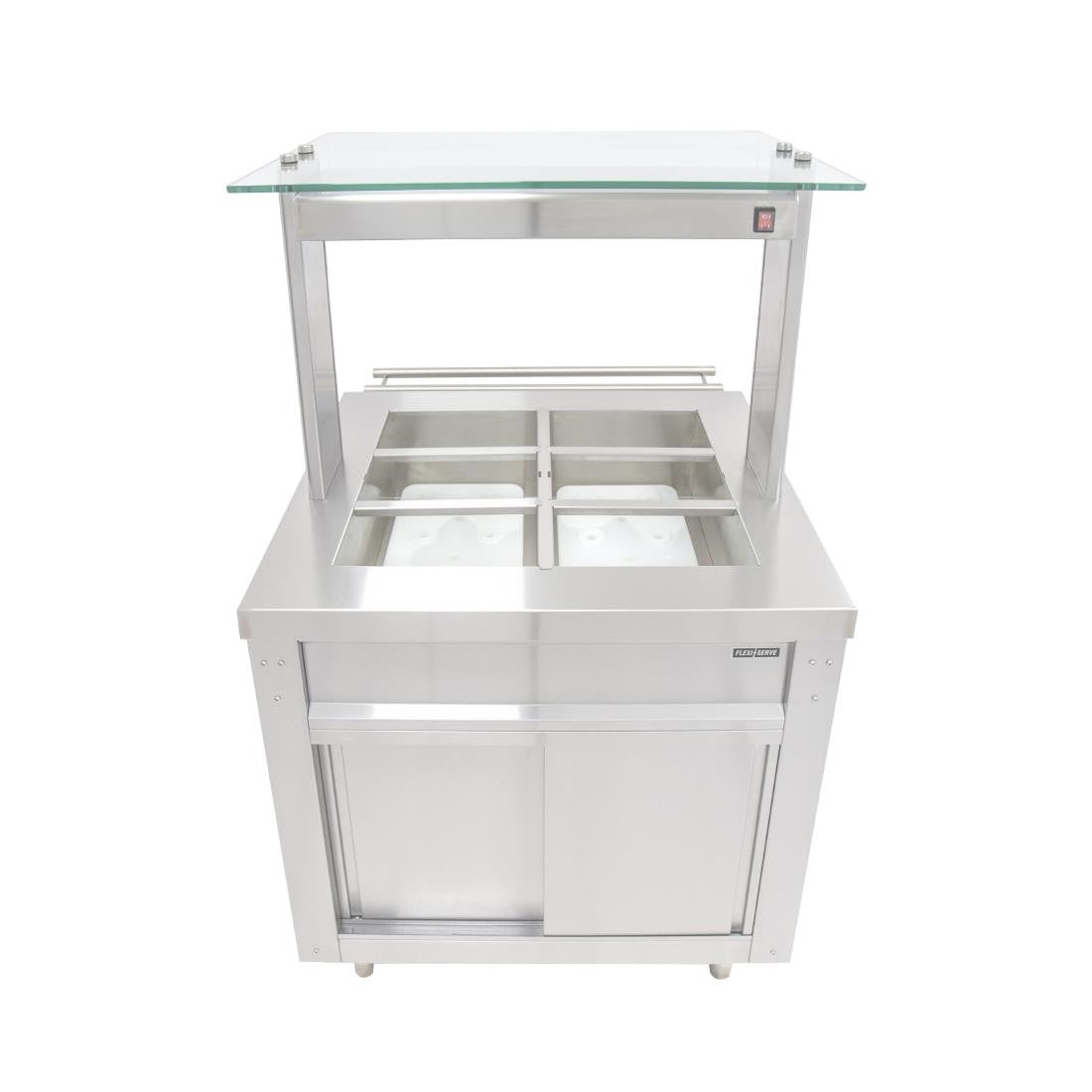Parry Flexi-Serve Ambient Cupboard with Chilled Well and LED Illuminated Gantry FS-AW2PACK FD212