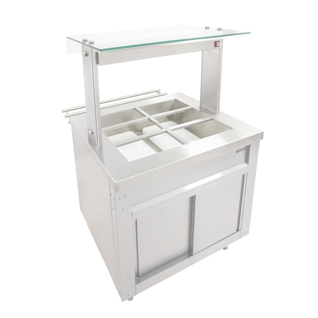 Parry Flexi-Serve Ambient Cupboard with Chilled Well and LED Illuminated Gantry FS-AW2PACK FD212