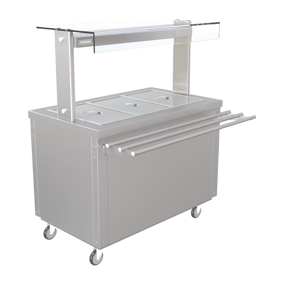 Parry Flexi-Serve Ambient Cupboard with Chilled Well and LED Illuminated Gantry FS-AW3PACK FD213