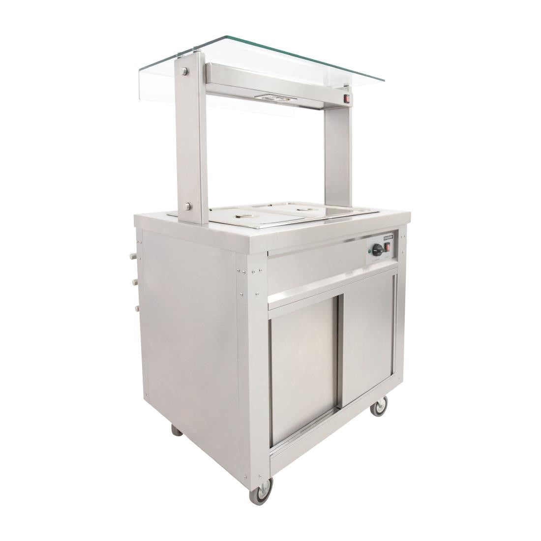 Parry Hot Cupboard with Dry Bain Marie Top and Quartz Heated Gantry FS-HB2PACK FD224