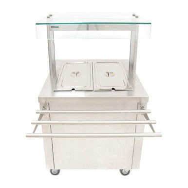 Parry Hot Cupboard with Dry Bain Marie Top and Quartz Heated Gantry FS-HB2PACK FD224