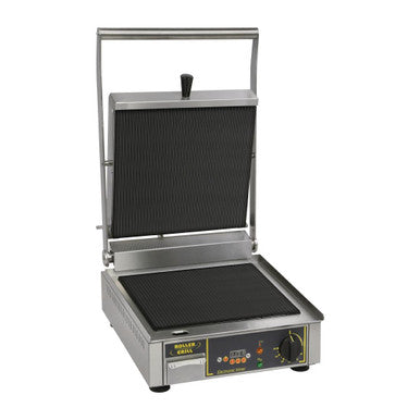 Roller Grill Premium VC R Single Ribbed Contact Grill FE144