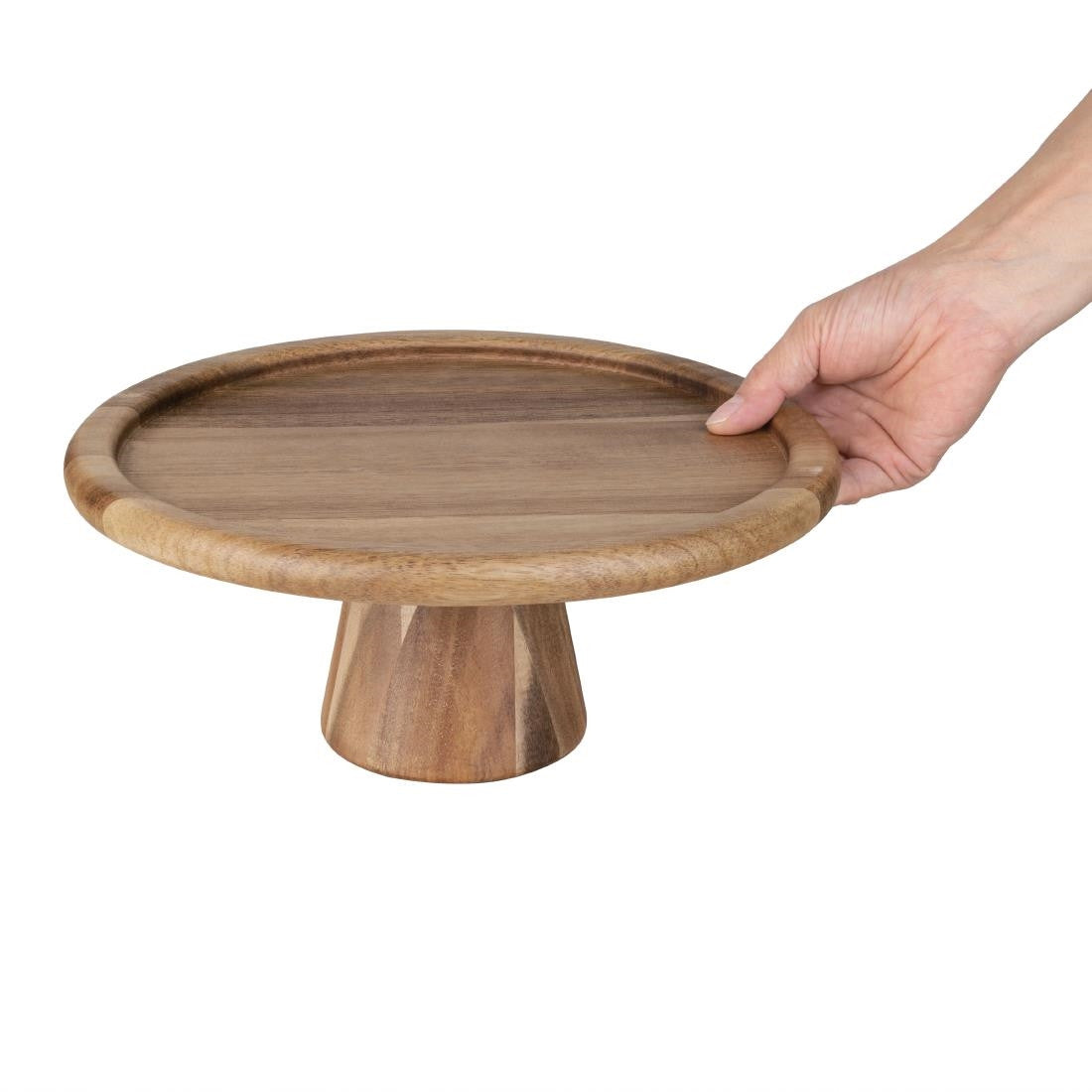 Olympia Acacia Cake Stand 305(Ø) x 127(H)mm FE150