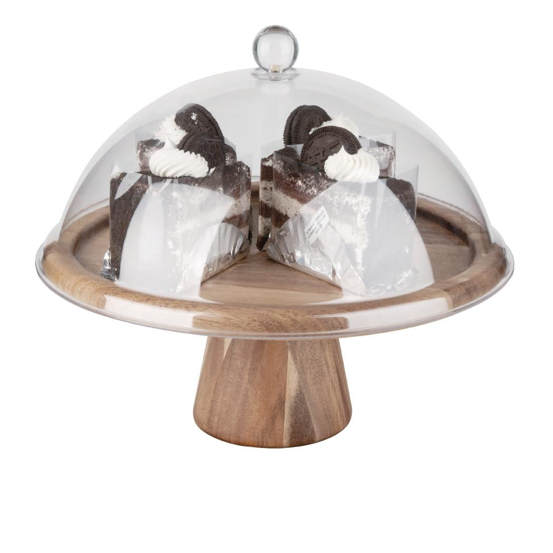 Olympia Acacia Cake Stand 305(Ø) x 127(H)mm FE150