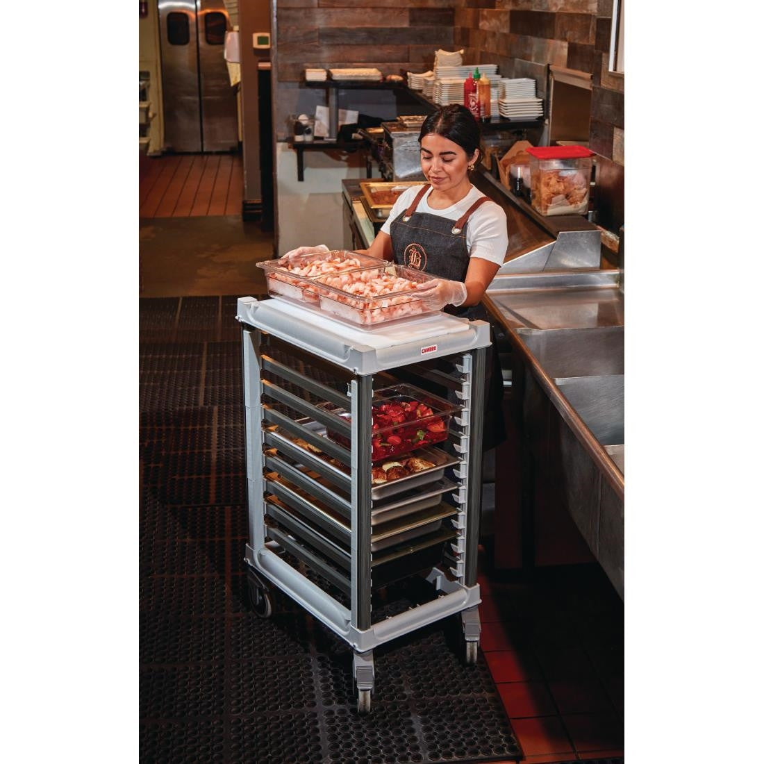 Cambro 1/1 Gastronorm Trolley 9 Tray Capacity Short FP466