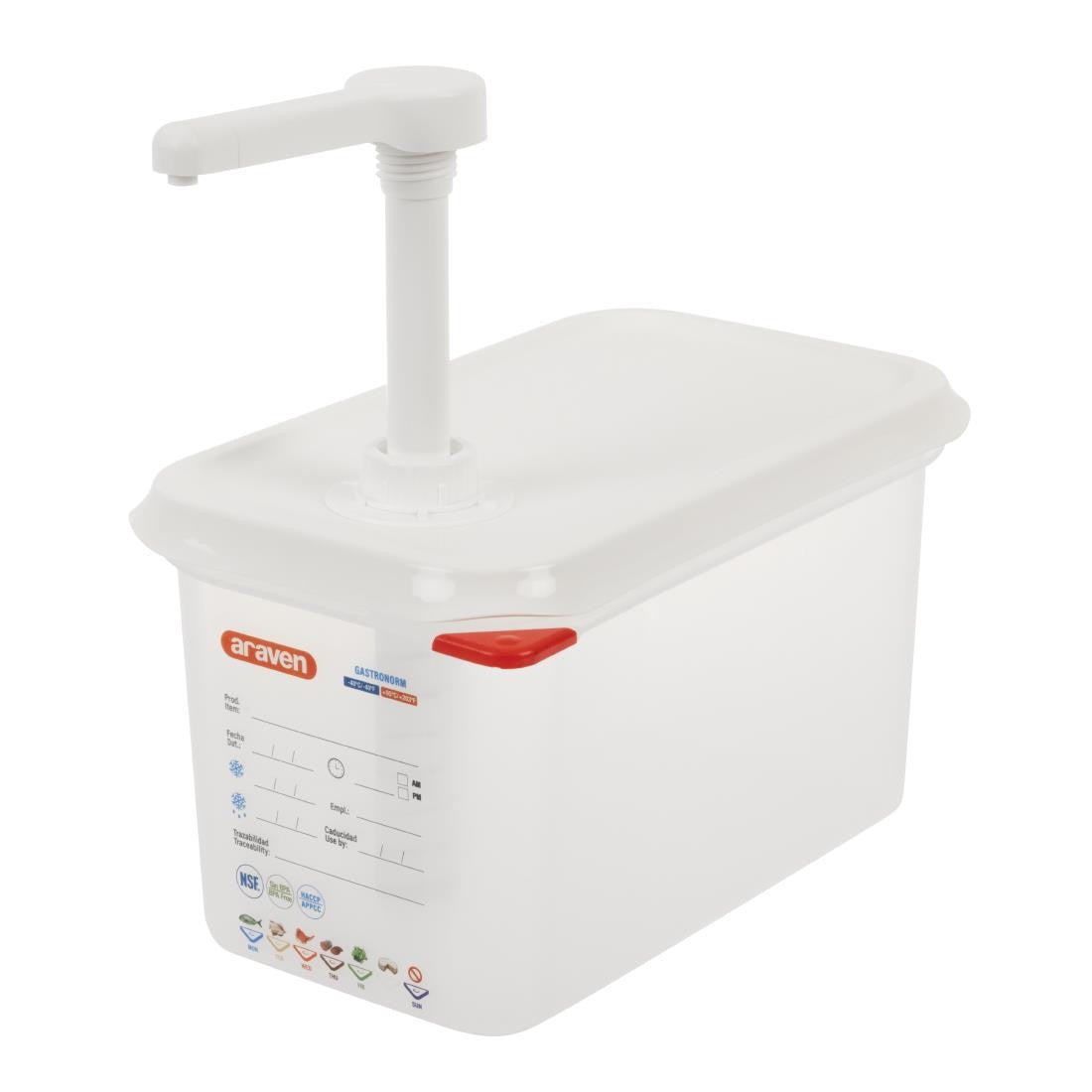Araven Sauce Dispenser with Pump 1/4 GN FR177