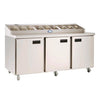 Foster Triple Door Prep Counter Fridge FPS3HR FS106