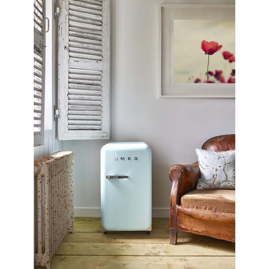 Smeg 50s Retro Mini Bar Fridge Pastel Blue FAB5LPB5 FS262