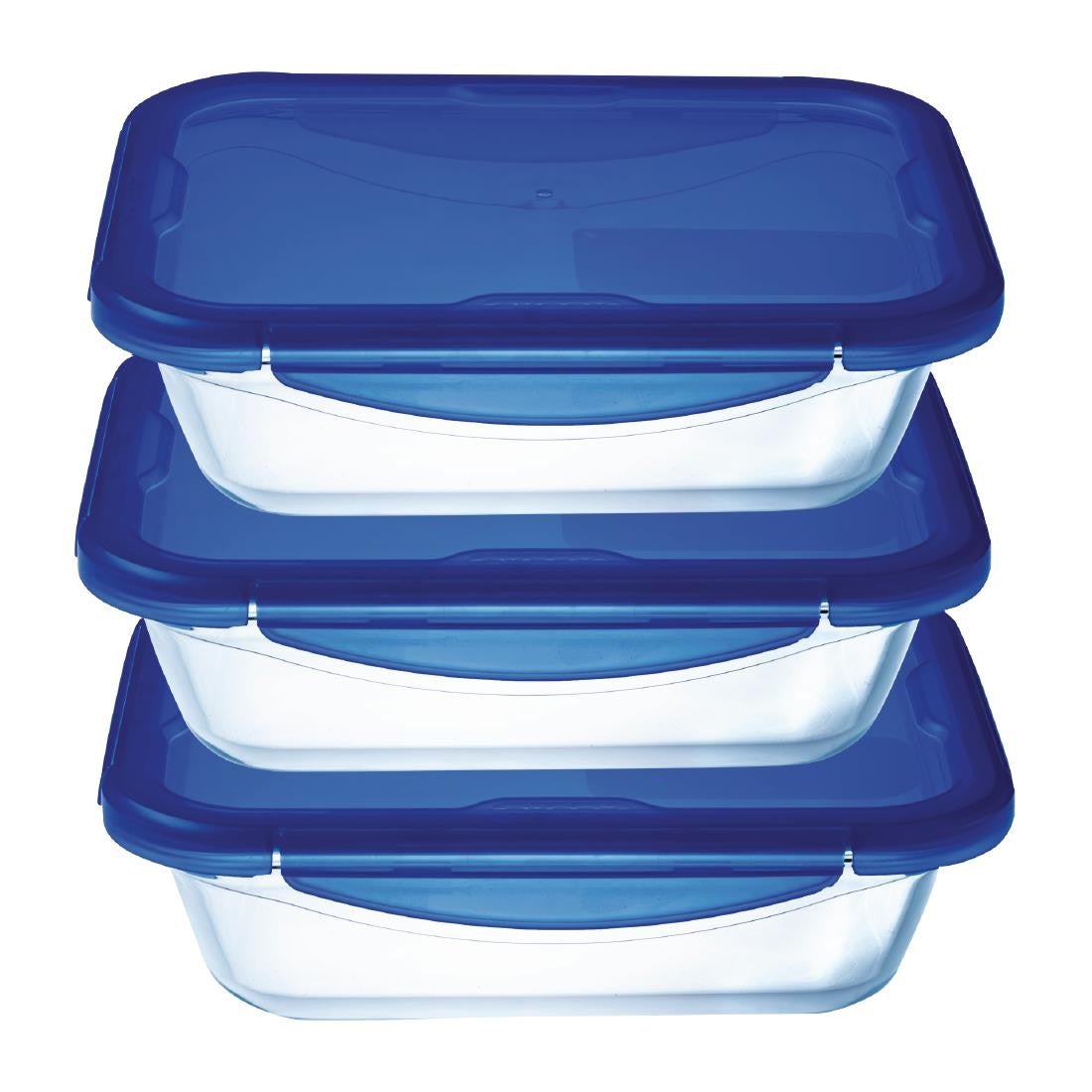 Pyrex Batch Cooking Cook & Go Food Storage Glass Containers Set of 3 0.8 ml FS361