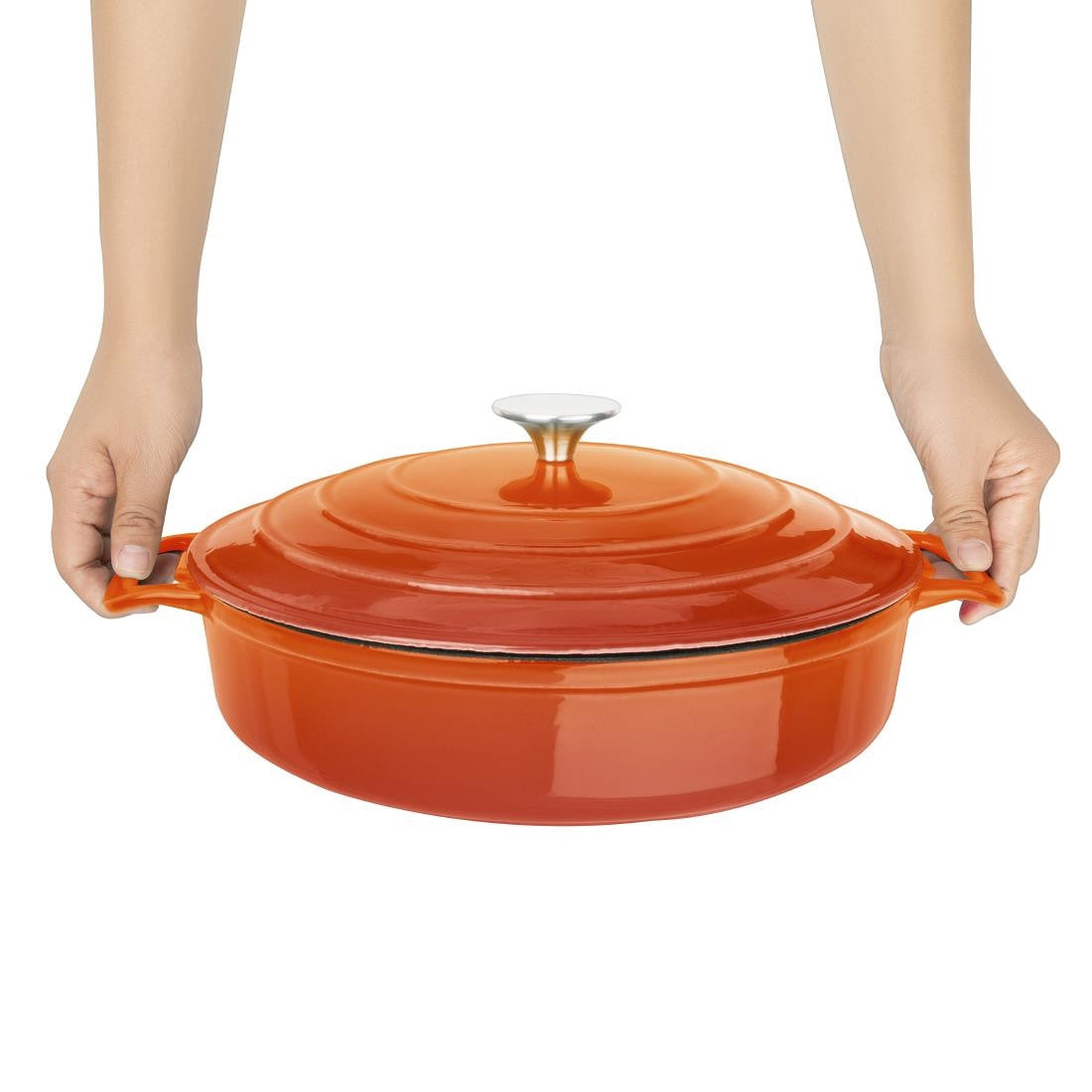 Vogue Orange Round Sauté Pan 3.5Ltr FS478