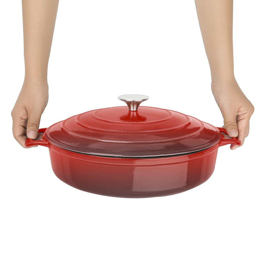 Vogue Red Round Sauté Pan 3.5Ltr FS479
