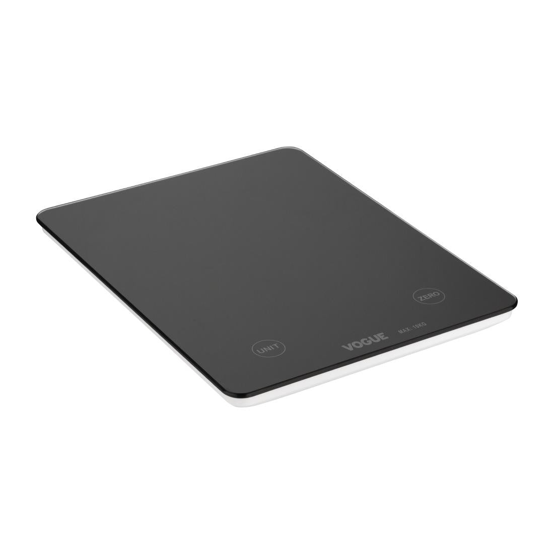 Vogue Digital Black Rectangular Scale 10kg FS488