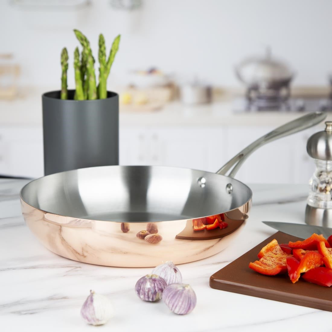 Vogue Induction Tri-Wall Copper Fry Pan - 280x60mm FS669