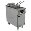 Falcon 400 Series Single Pan Twin Basket Electric Fryer with Filtration & Fryer Angel FW750