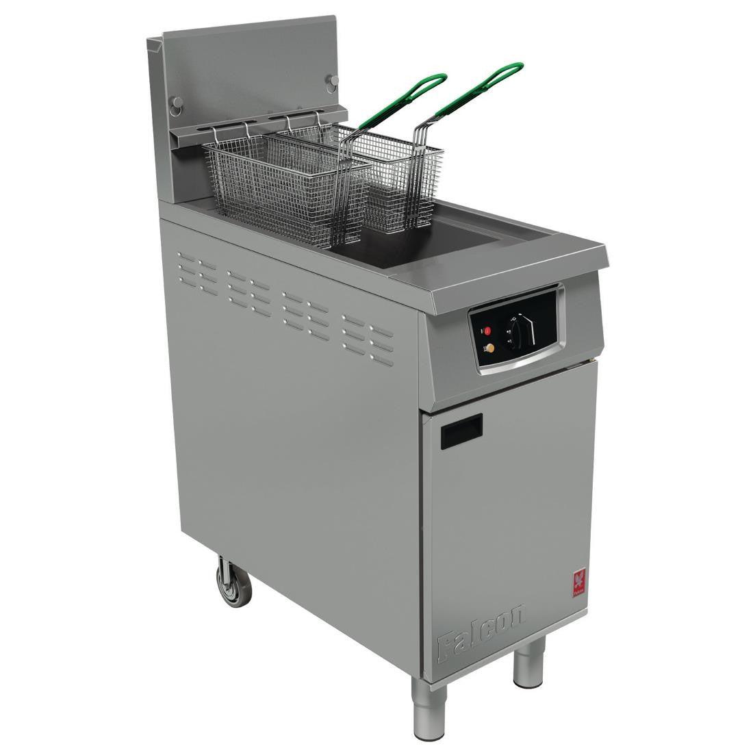Falcon 400 Series Single Pan Twin Basket Gas Fryer with Filtration & Fryer Angel LPG FW751-P
