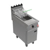 Falcon F900 Twin Basket Fryer with Filtration & Fryer Angel on Castors Natural Gas FW772-N