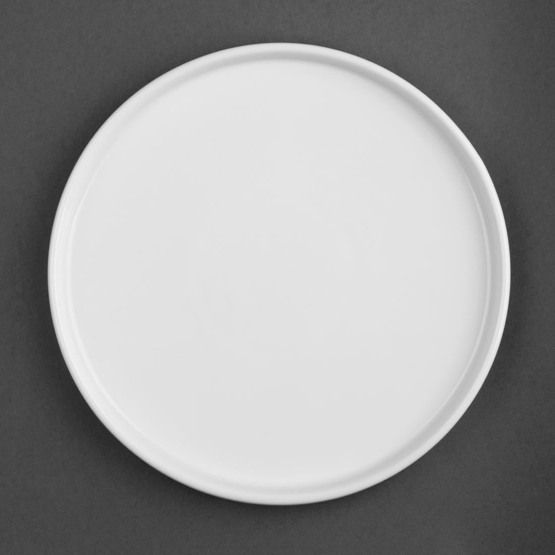 Olympia Whiteware Flat Round Plate 268mm 4 Pack FW814