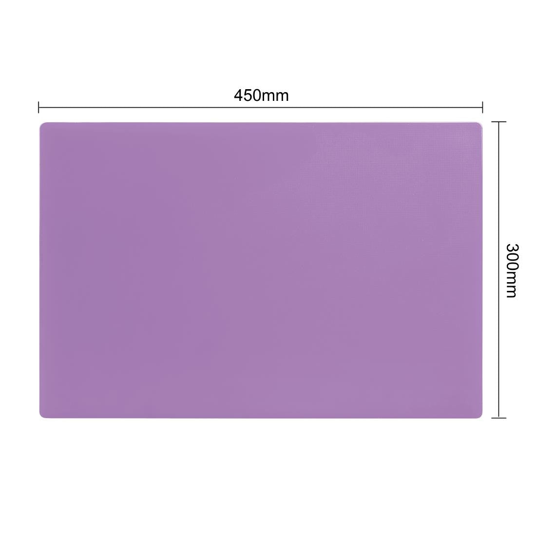Hygiplas Anti-bacterial Low Density Chopping Board Purple - 450x300x10mm FX110