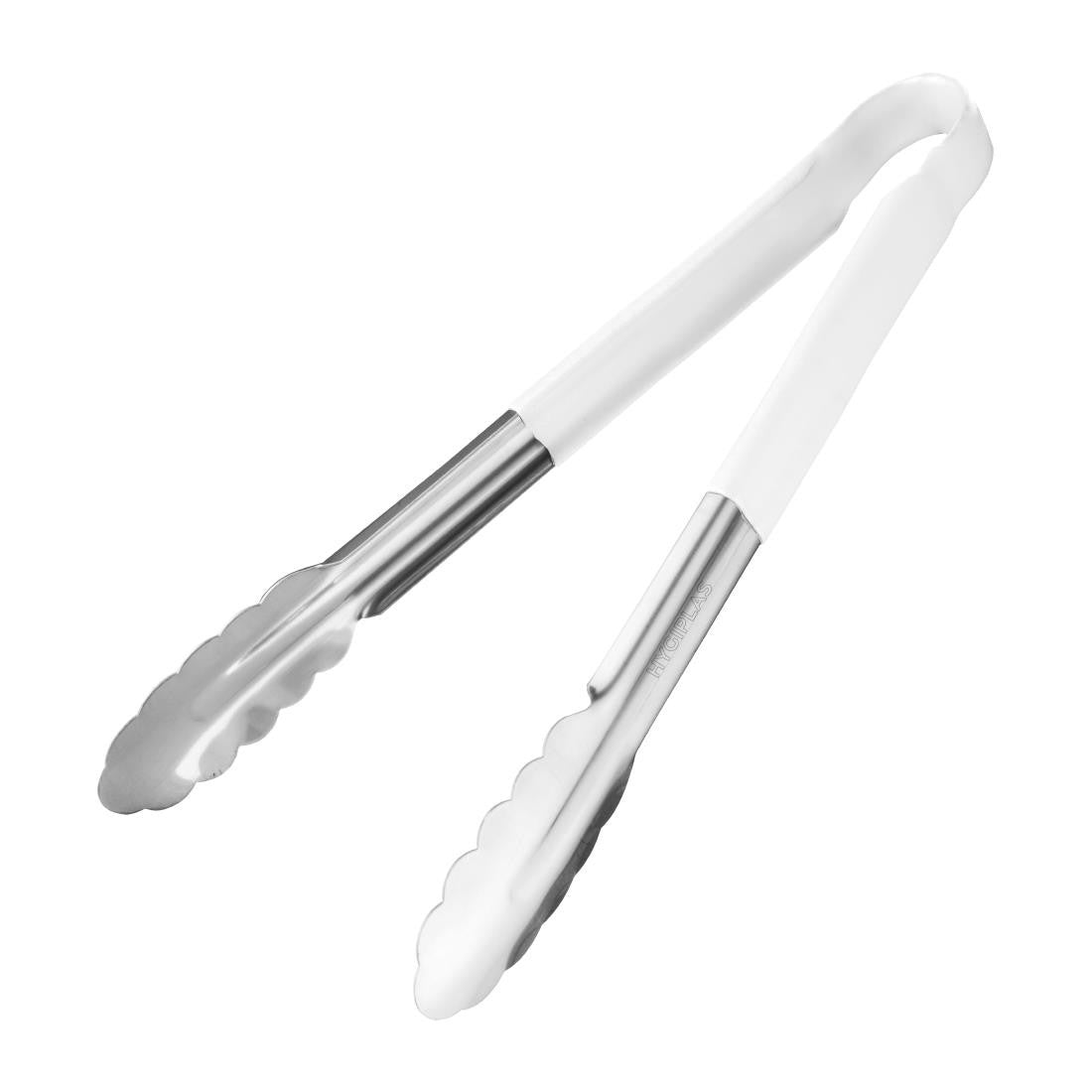 Hygiplas Colour Coded White Serving Tong 300mm FX130