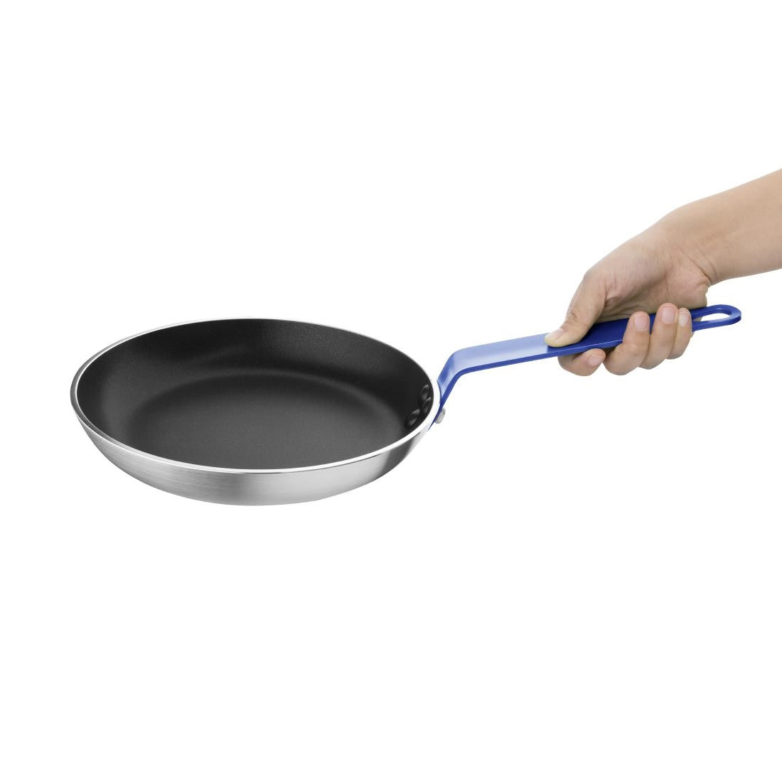 Hygiplas Non-Stick Teflon Aluminium Platinum Plus Frying Pan with Blue Handle 240mm FX135