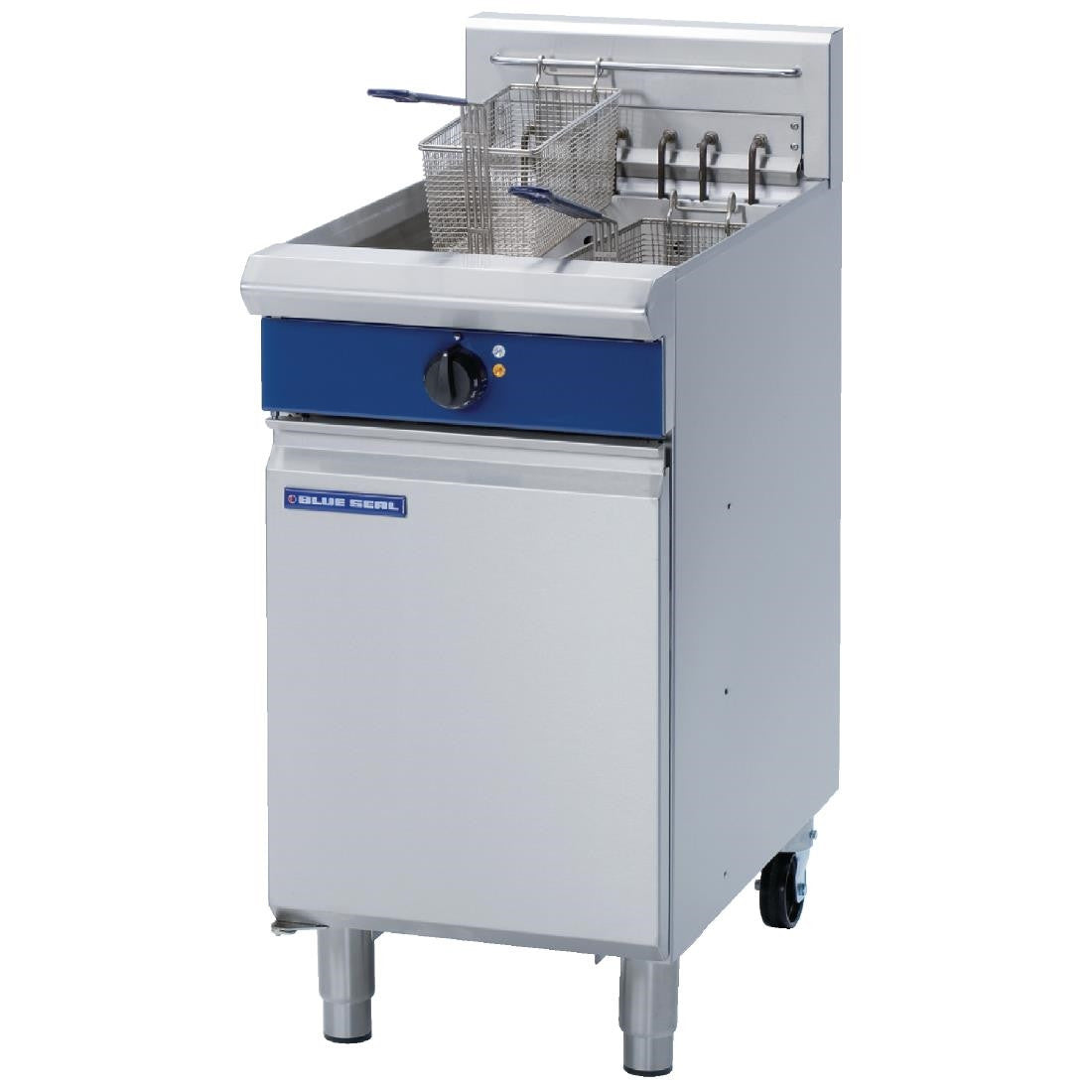 Blue Seal Single Tank Twin Basket Free Standing Electric Fryer E43 G285
