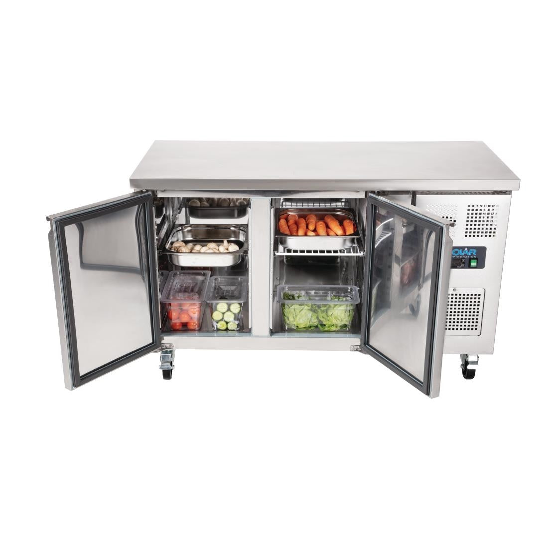 Polar U-Series Double Door Counter Fridge 228Ltr G377