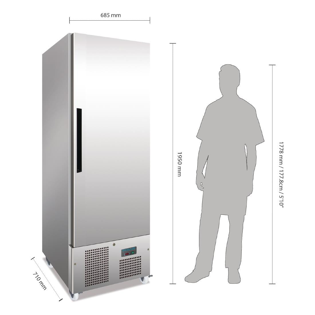 Polar G-Series Upright Slimline Freezer 440Ltr G591