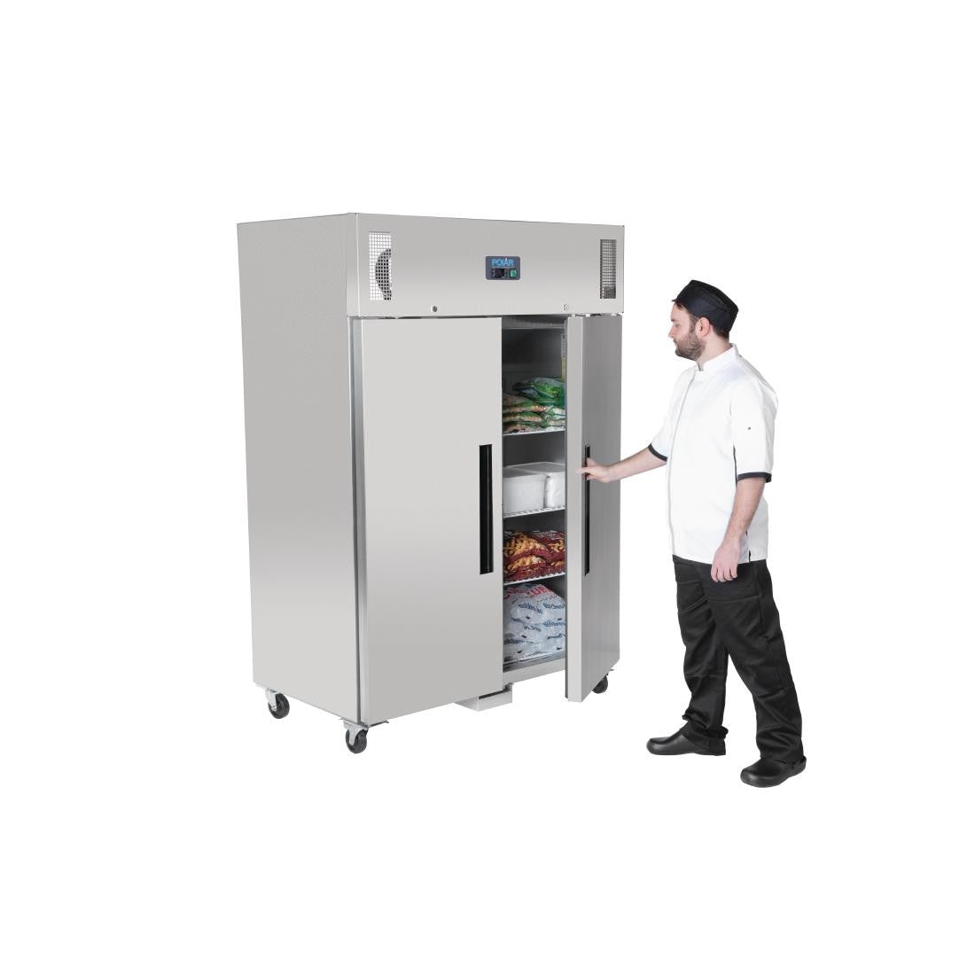 Polar G-Series Upright Double Door Freezer 1200Ltr G595