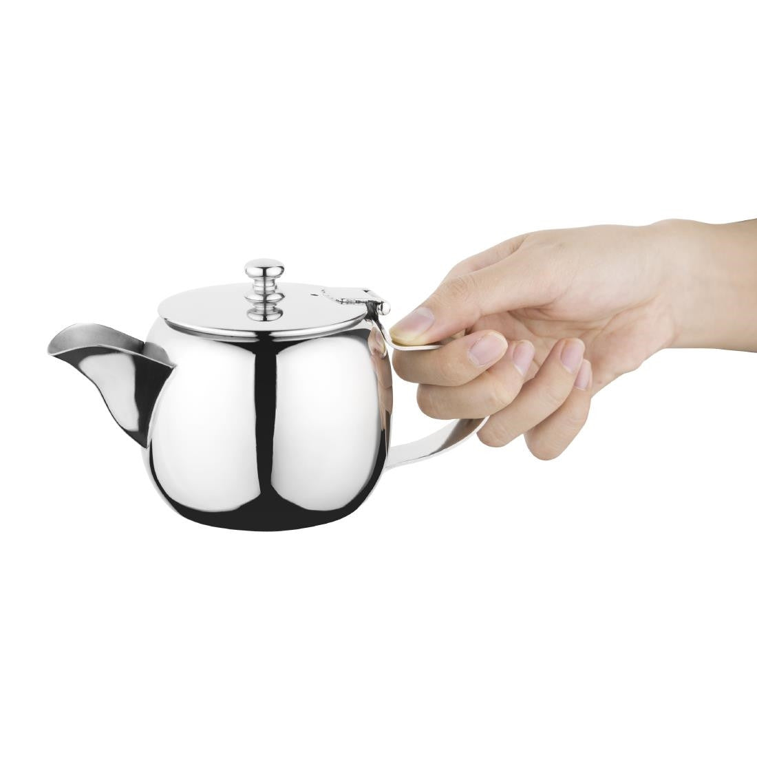 Olympia Non-Drip Stainless Steel Teapot 380ml GC949