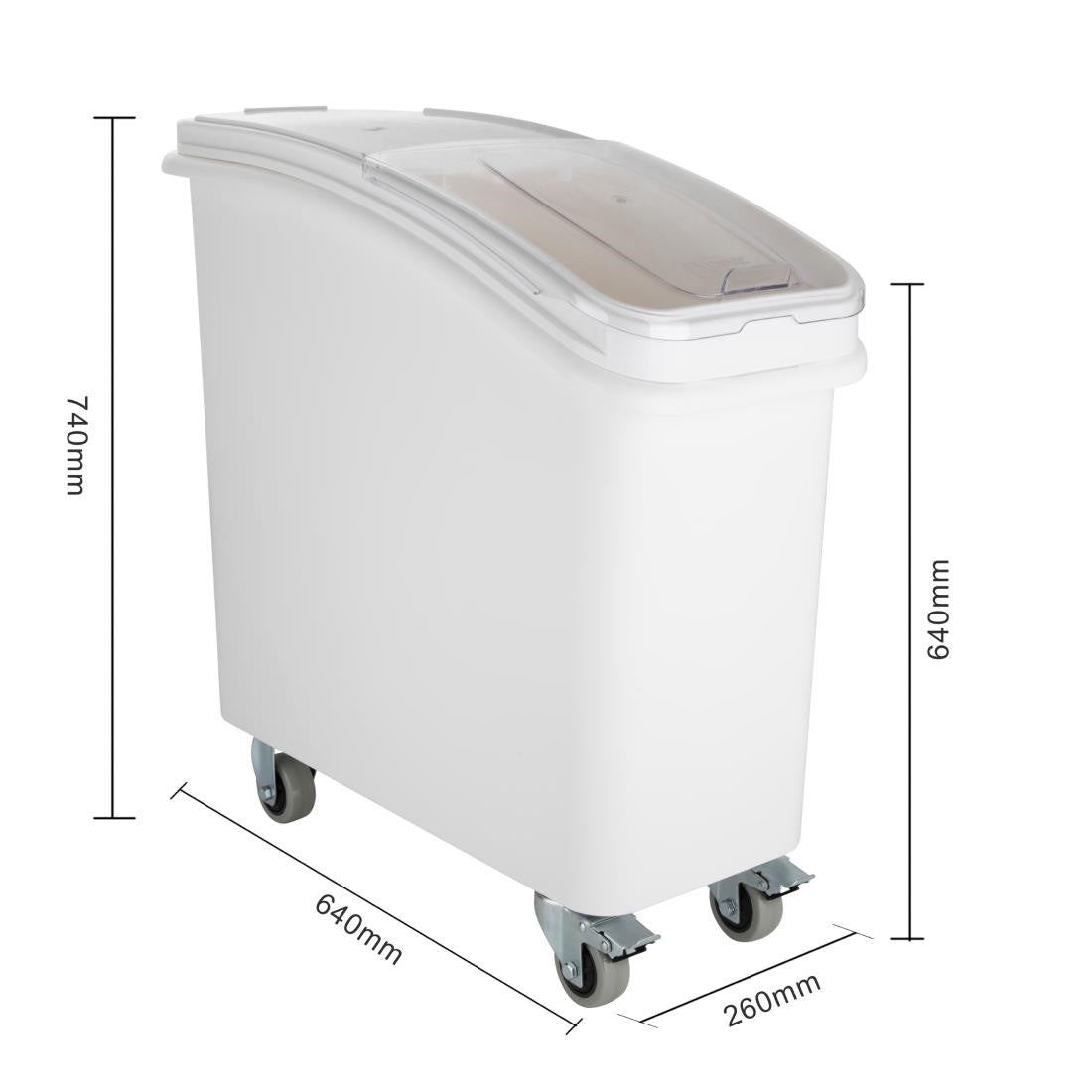 Vogue Polypropylene Ingredient Bin with Scoop 81Ltr GD026