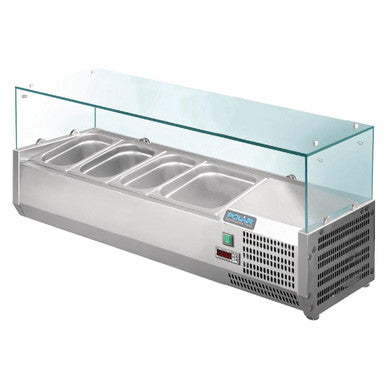 Polar G-Series Countertop Prep Fridge 3x 1/3GN & 1x 1/2GN GD875