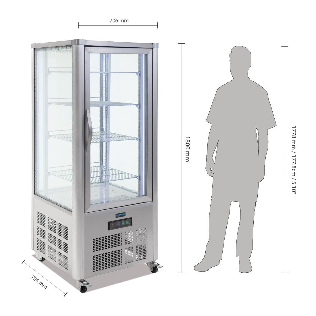 Polar G-Series Patisserie Display Fridge 400Ltr GD881