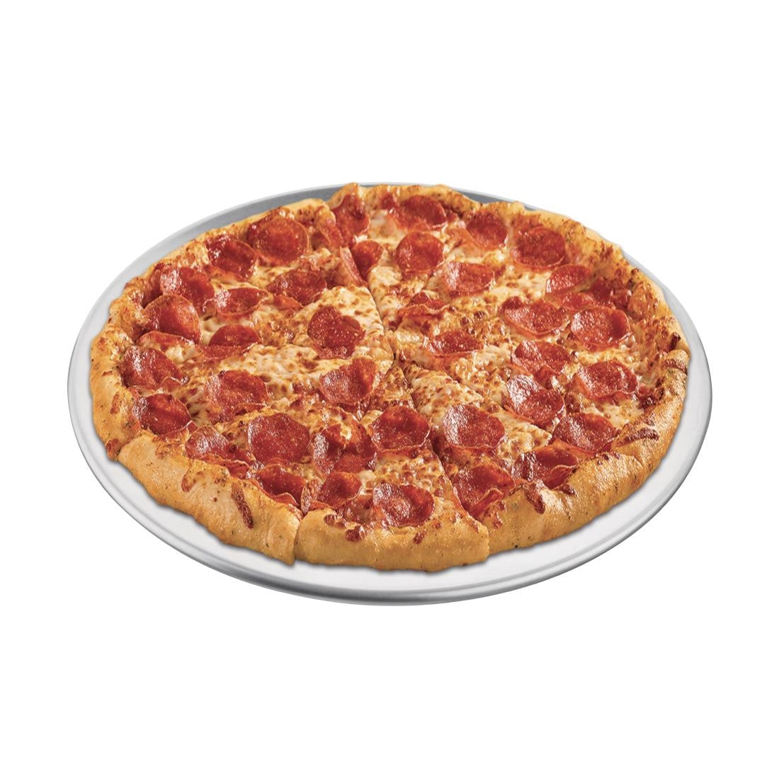 Vogue Aluminium Pizza Tray Wide Rim 10in GE197