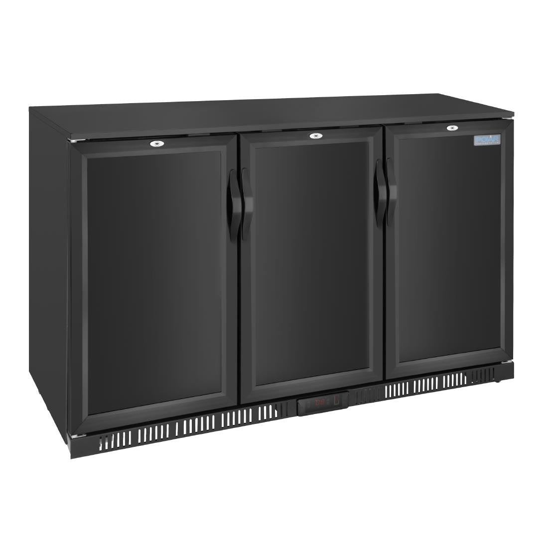 Polar G-series 850mm Triple Door Back Bar Cooler Solid Door 320 Ltr GE999