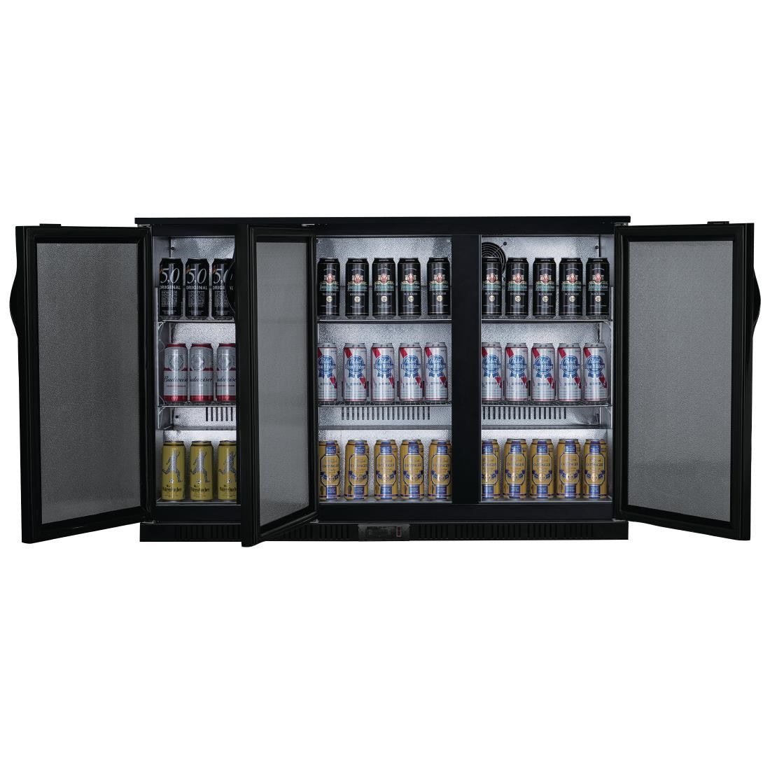 Polar G-series 850mm Triple Door Back Bar Cooler Solid Door 320 Ltr GE999