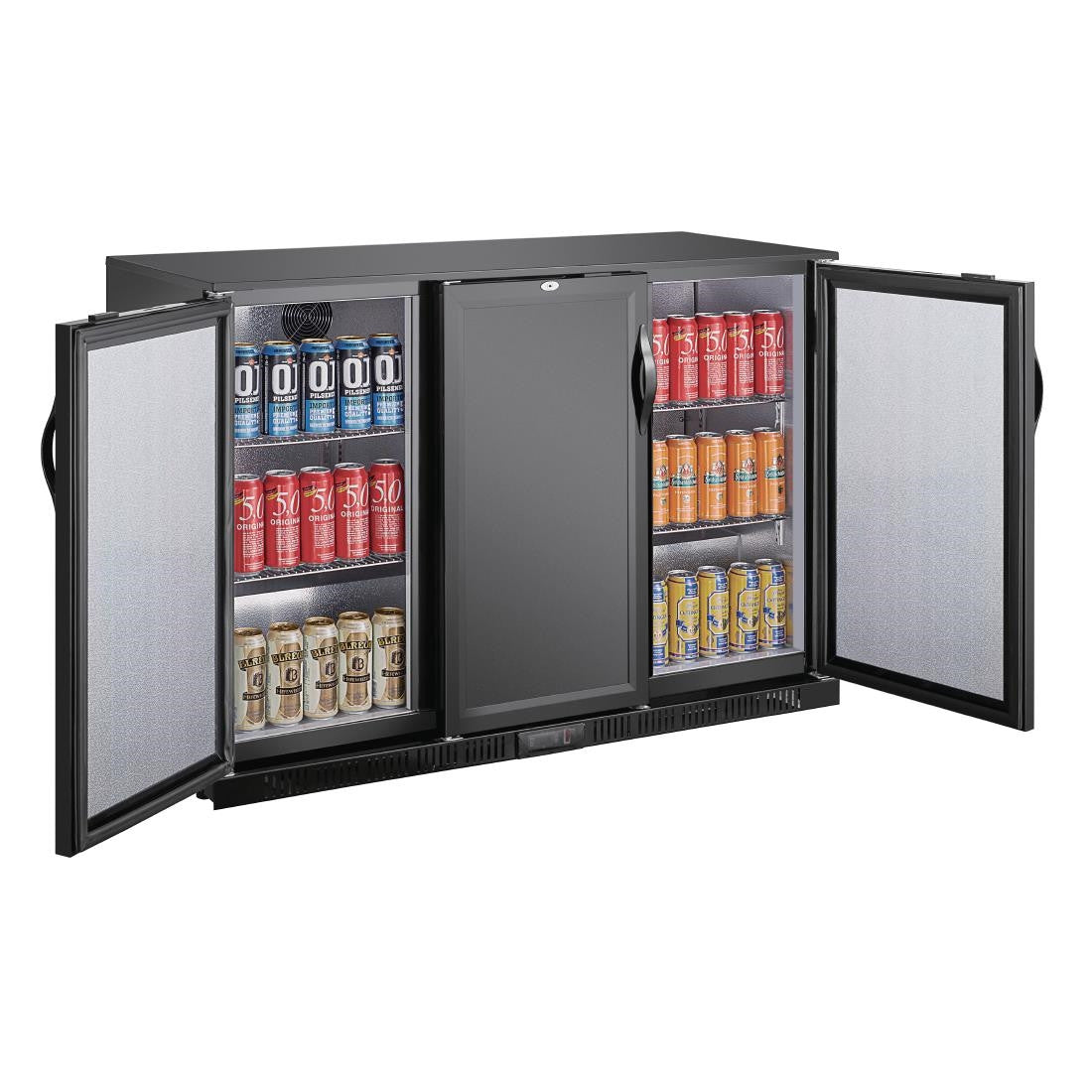 Polar G-series 850mm Triple Door Back Bar Cooler Solid Door 320 Ltr GE999
