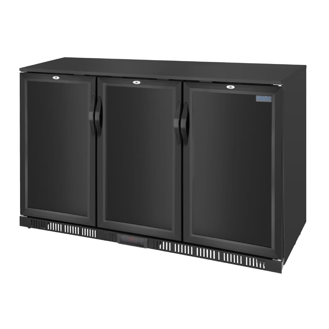 Polar G-series 850mm Triple Door Back Bar Cooler Solid Door 320 Ltr GE999